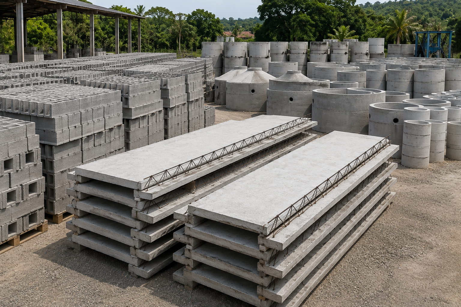 Pátio de materiais do Depósito do Joca